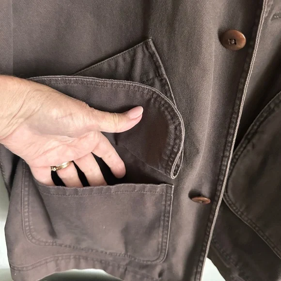 Vintage LL Bean Barn Coat Oversized Chore Jacket Detachable Wool Lined XL Tall - Picture 8 of 16